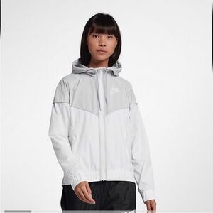 White and Grey Nike Windbreaker size medium